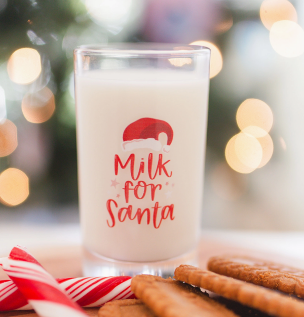 milk for santa mini glass